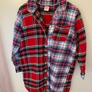 Lands End Long Sleeve Flannel Nightshirt